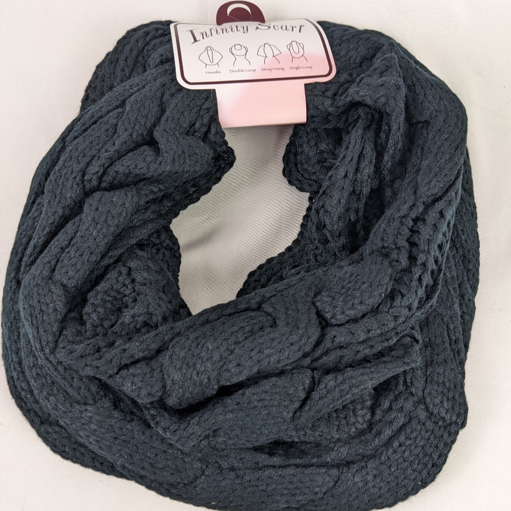 NEW BLACK INFINITY SCARF.